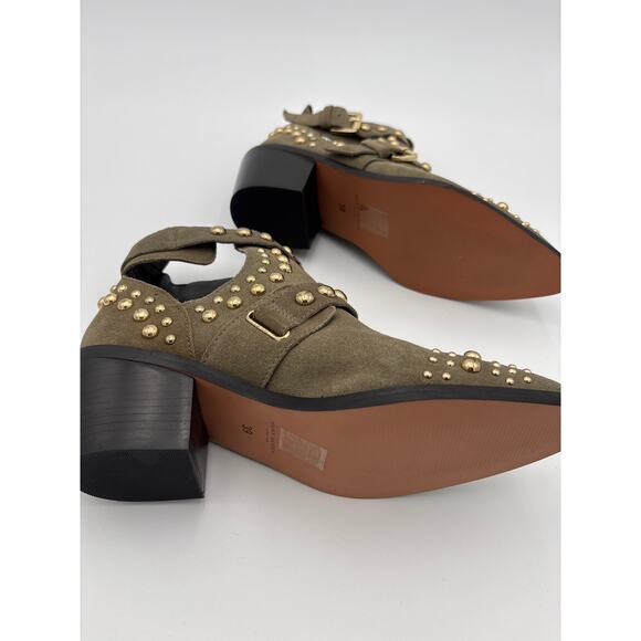 Kurt Geiger Studded Block Heel Ankle Boots Sybil - Picture 7 of 10